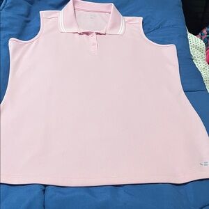 BCG Pink Sleeveless Polo Tee